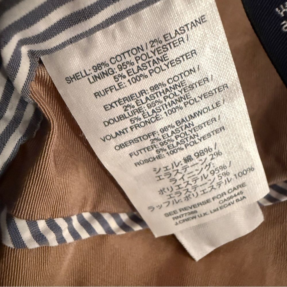 J. Crew Tan Ruffle Chino Jacket - Picture 6 of 9